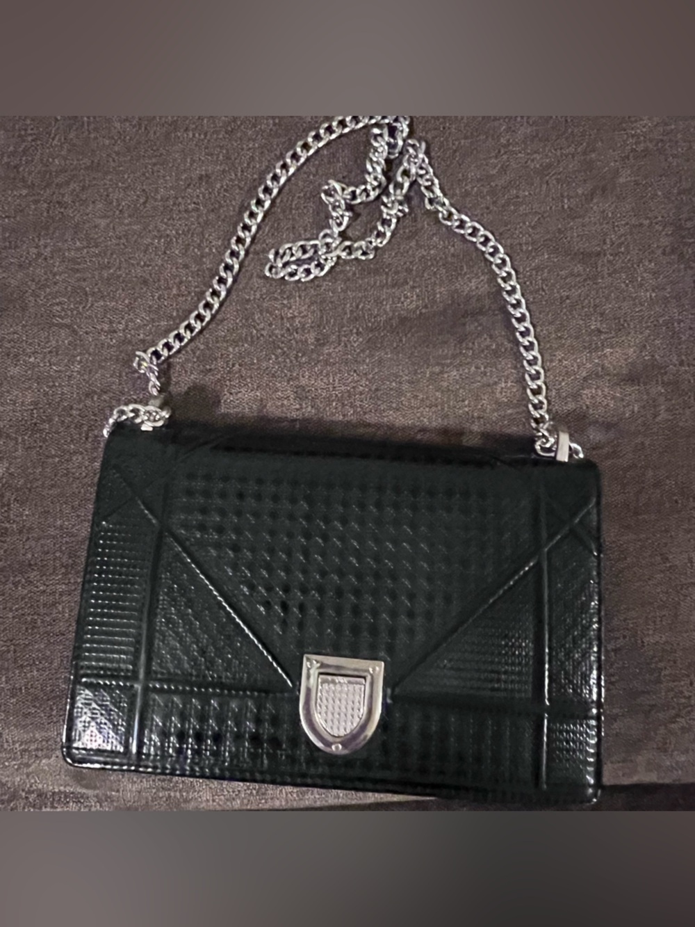 Black Quilted Chain-Strap Shoulder Bag - Christian Dior
